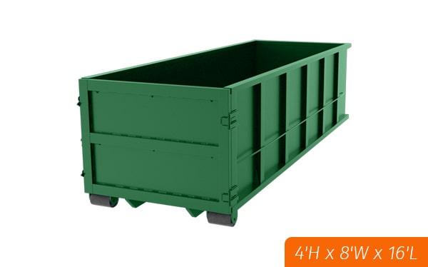 our 15 yard dumpsters can typically hold up to 4 tons of weight